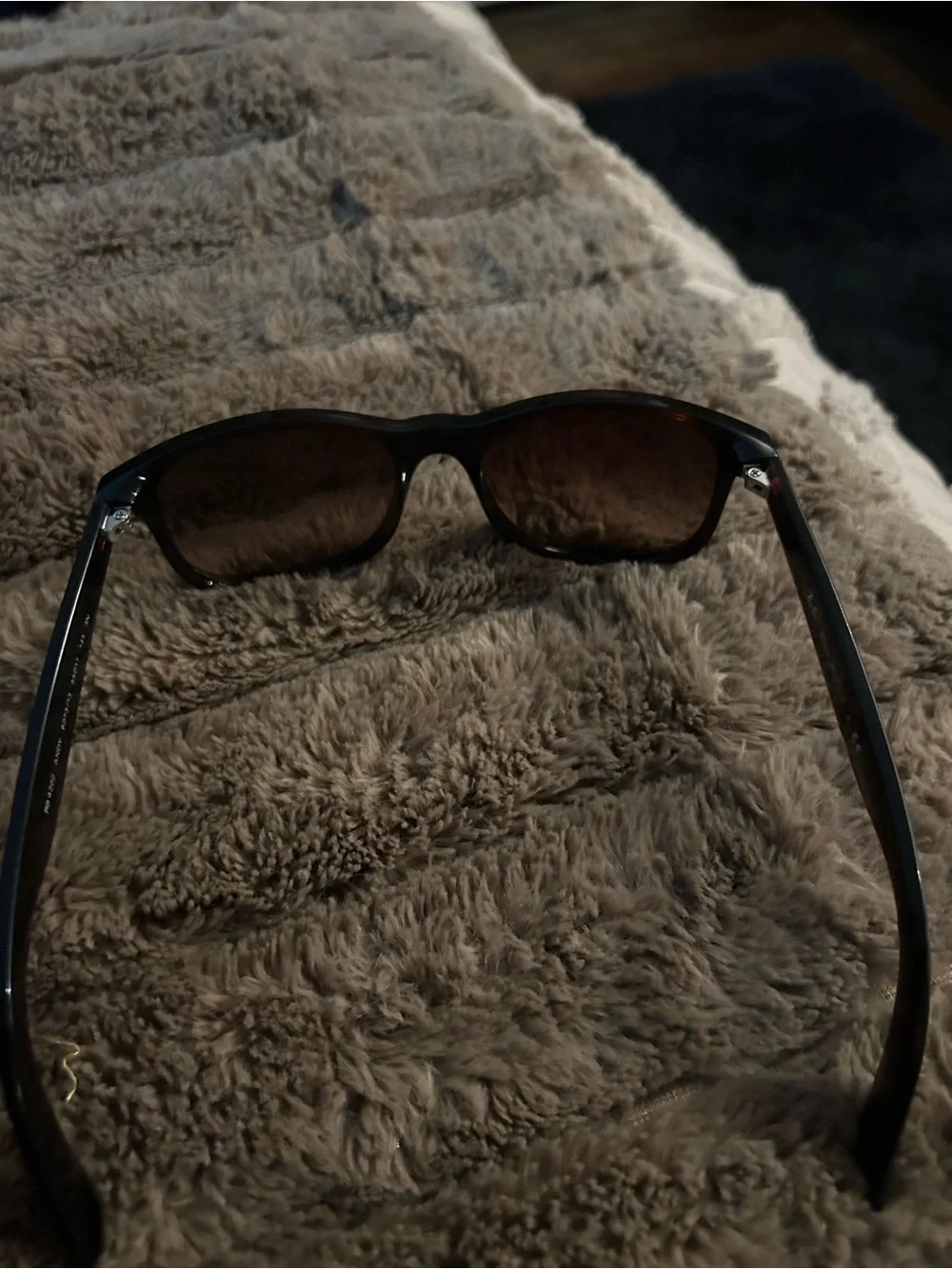 Ray-Ban Men's Black Sunglasses with Black Case and Brown Lenses